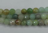 CAM161 15.5 inches 6mm faceted round amazonite gemstone beads