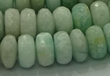 CAM1614 15.5 inches 8*12mm faceted rondelle peru amazonite beads