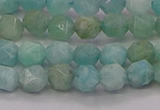 CAM1621 15.5 inches 6mm faceted nuggets amazonite gemstone beads