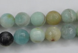 CAM163 15.5 inches 10mm faceted round amazonite gemstone beads