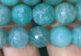 CAM1662 15.5 inches 8mm faceted round Russian amazonite beads