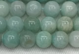 CAM1680 15.5 inches 4mm round natural amazonite beads wholesale