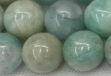 CAM1684 15.5 inches 12mm round natural amazonite beads wholesale