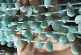 CAM1696 Top drilled 8*12mm faceted briolette amazonite beads