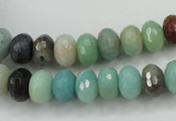 CAM171 15.5 inches 5*8mm faceted rondelle amazonite gemstone beads