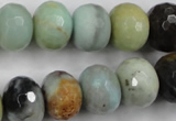 CAM174 15.5 inches 12*16mm faceted rondelle amazonite gemstone beads