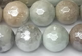 CAM1752 15 inches 10mm faceted round AB-color amazonite beads