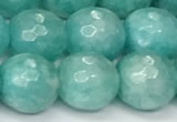 CAM1757 15 inches 10mm faceted round AB-color imitation amazonite beads