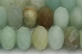 CAM1762 15 inches 6*8mm faceted rondelle amazonite beads