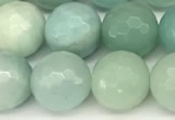 CAM1771 15 inches 8mm faceted round amazonite beads