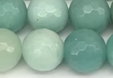 CAM1772 15 inches 10mm faceted round amazonite beads