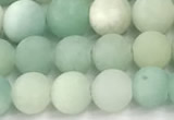 CAM1795 15 inches 4mm round matte amazonite beads