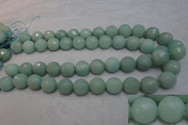 CAM182 15.5 inches 16mm faceted round amazonite gemstone beads