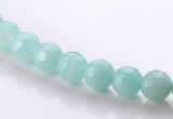 CAM26 faceted round 6mm natural amazonite stone beads wholesale