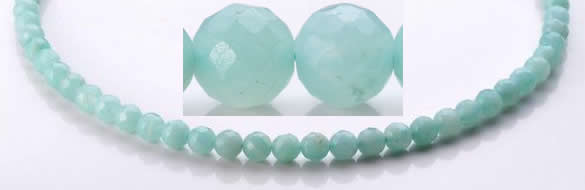 CAM26 faceted round 6mm natural amazonite stone beads wholesale