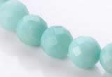 CAM29 natural amazonite faceted round 12mm stone beads Wholesale