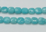 CAM305 15.5 inches 8*8mm square natural peru amazonite beads wholesale