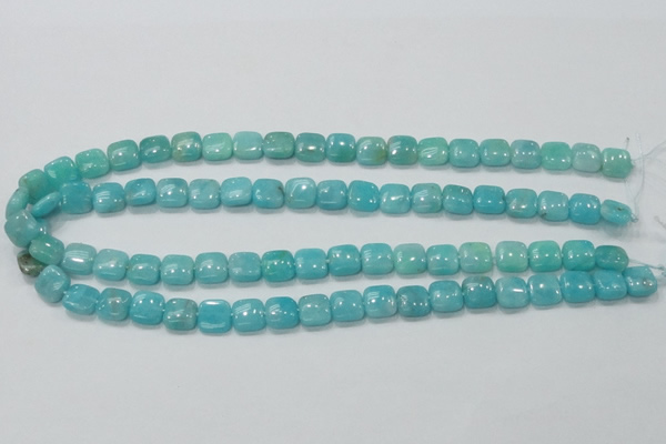 CAM306 15.5 inches 10*10mm square natural peru amazonite beads wholesale