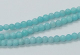 CAM307 15.5 inches 4mm round natural peru amazonite beads wholesale