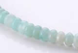 CAM31 4*6mm rondelle natural amazonite gemstone beads Wholesale