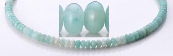 CAM31 4*6mm rondelle natural amazonite gemstone beads Wholesale