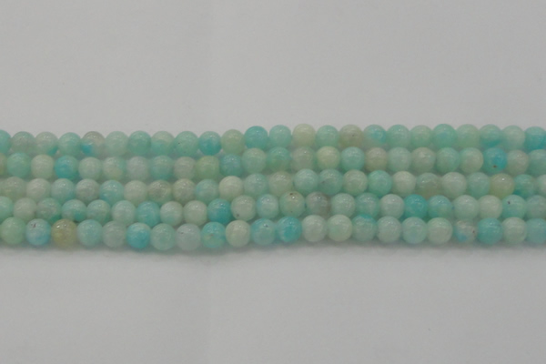 CAM332 15.5 inches 7mm round natural peru amazonite beads