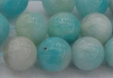 CAM335 15.5 inches 12mm round natural peru amazonite beads