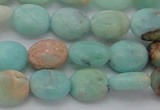 CAM336 15.5 inches 8*10mm oval natural peru amazonite beads