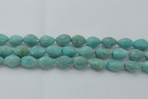 CAM341 15.5 inches 12*16mm faceted nuggets natural peru amazonite beads