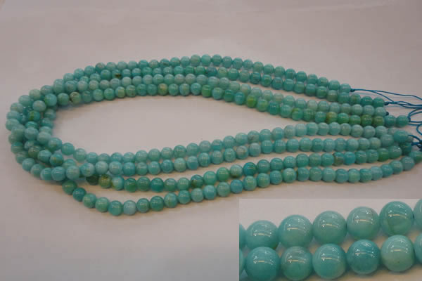 CAM351 15.5 inches 6mm round natural peru amazonite beads wholesale