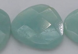 CAM367 15.5 inches 33*33mm faceted triangle amazonite beads