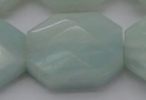 CAM370 15.5 inches 25*30mm faceted octagonal amazonite beads