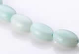 CAM38 flat oval natural amazonite 8*12mm beads Wholesale