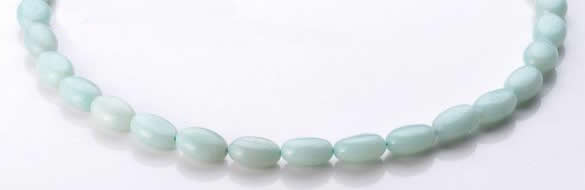 CAM38 flat oval natural amazonite 8*12mm beads Wholesale