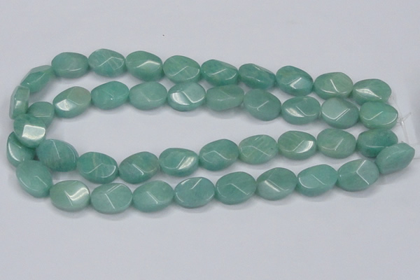 CAM411 15.5 inches 13*18mm wavy oval natural russian amazonite beads