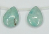 CAM417 15.5 inches 18*25mm flat teardrop natural russian amazonite beads