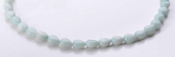 CAM44 8*10mm natural amazonite flat teardrop beads Wholesale