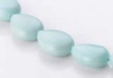 CAM46 10*14mm natural amazonite flat teardrop beads Wholesale