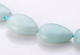 CAM48 12*18mm flat teardrop natural amazonite beads Wholesale