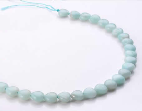 CAM53 10*10mm heart natural amazonite gemstone beads Wholesale