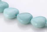 CAM55 heart natural amazonite 14*14mm gemstone beads Wholesale