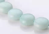 CAM58 12mm coin natural amazonite gemstone beads Wholesale