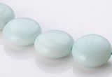 CAM59 14mm coin natural amazonite gemstone beads Wholesale