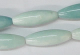 CAM603 15.5 inches 10*30mm rice Chinese amazonite gemstone beads