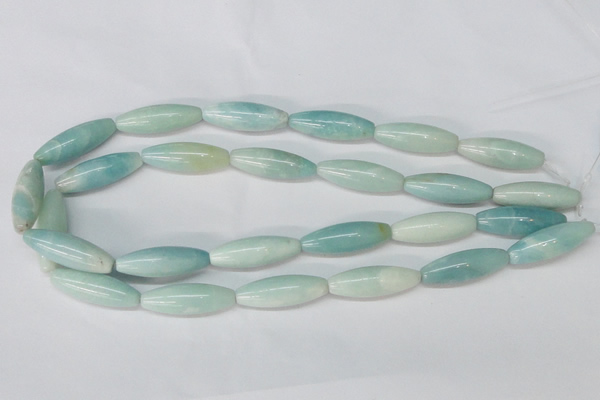 CAM603 15.5 inches 10*30mm rice Chinese amazonite gemstone beads