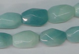 CAM609 15.5 inches 13*18mm faceted nugget Chinese amazonite beads