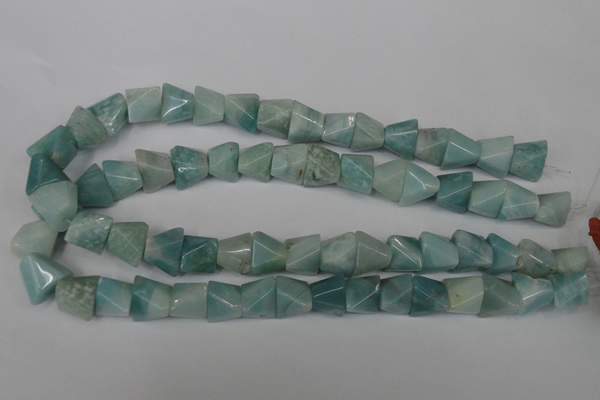 CAM612 15.5 inches 12*16mm pyramid Chinese amazonite gemstone beads