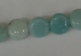 CAM618 15.5 inches 8mm flat round Chinese amazonite gemstone beads