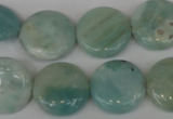 CAM620 15.5 inches 18mm flat round Chinese amazonite gemstone beads