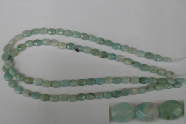 CAM632 15.5 inches 8*10mm faceted oval Chinese amazonite gemstone beads